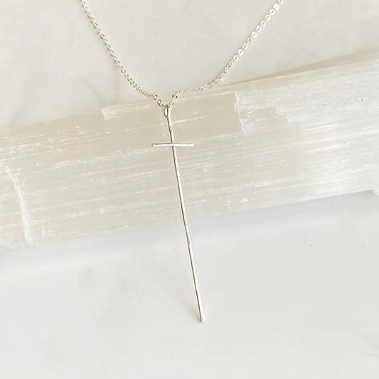 Copy of Modern Cross Necklace - Silver